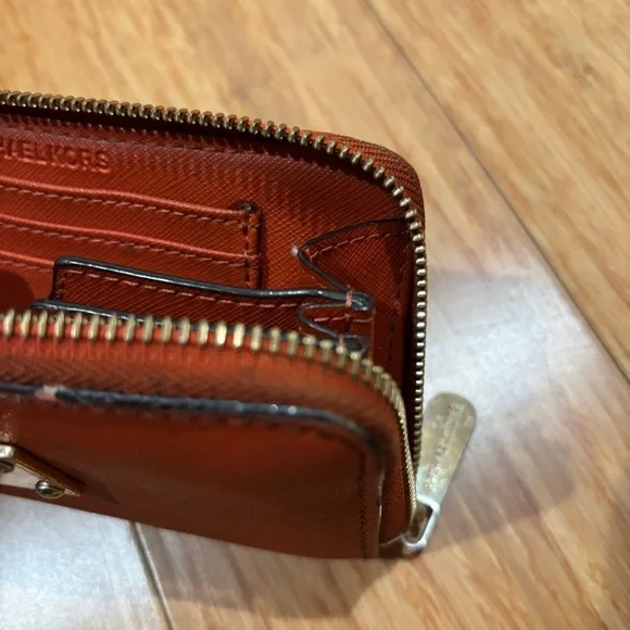 Michael Kors Red Medium Large Zip Wallet - Picture 9 of 9